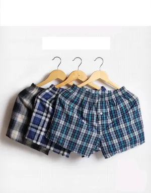 3 Pack Men's Underwear Cotton Loose Shorts Big Short Breathable Flexible Shorts Boxers Home Underpants