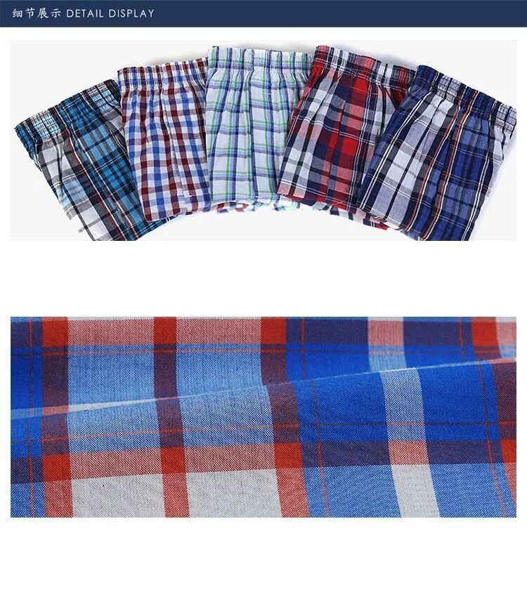 3 Pack Men's Underwear Cotton Loose Shorts Big Short Breathable Flexible Shorts Boxers Home Underpants