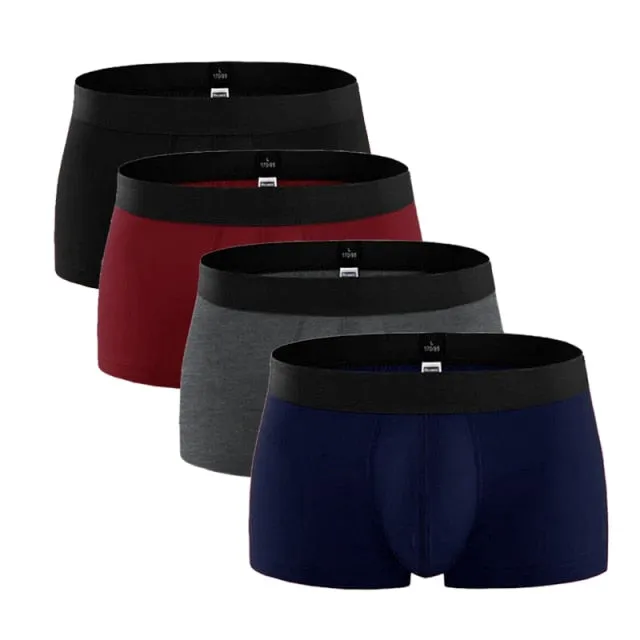 4 Pack Cotton Shorts Men's Panties Shorts Home Underpants Men Trunks Underwear Boxers