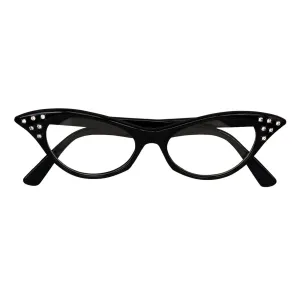 50's Style Black Glasses for Kids & Adults