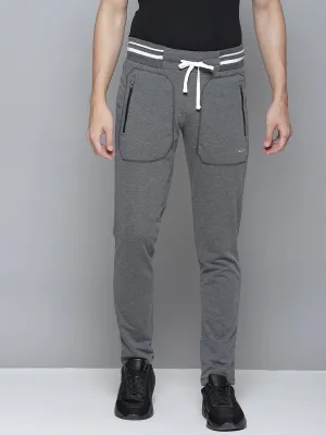 Alcis Men Grey Solid Track Pants