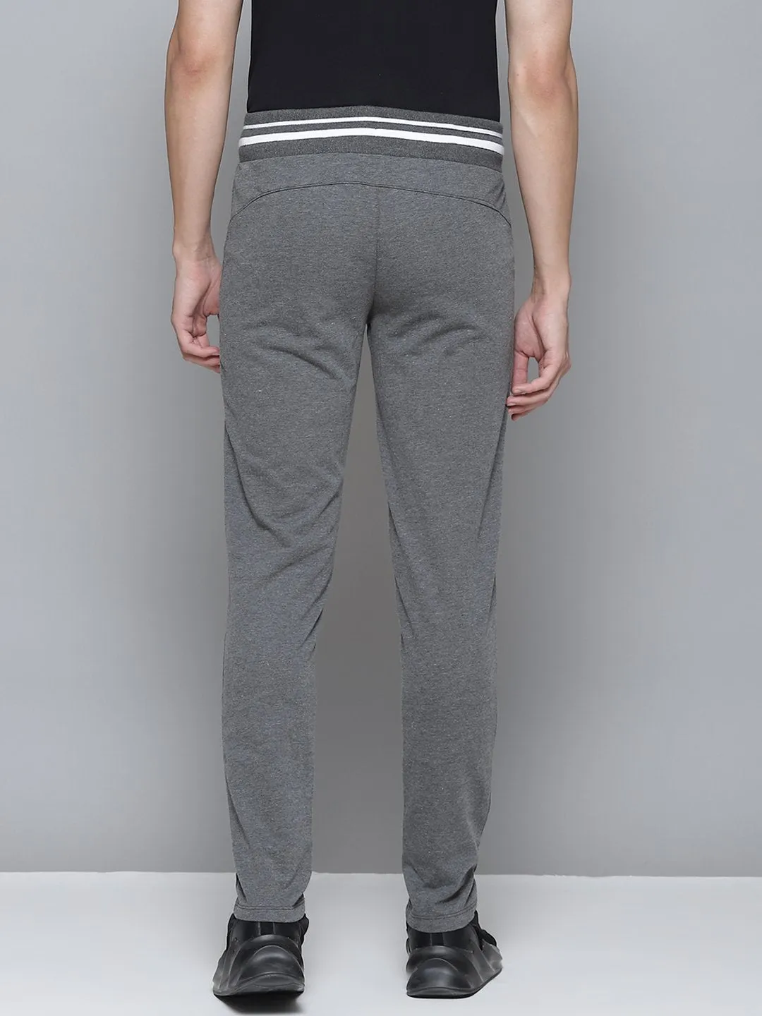 Alcis Men Grey Solid Track Pants