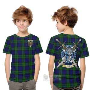 Bannatyne Tartan Kid T-Shirt with Family Crest Celtic Skull Style