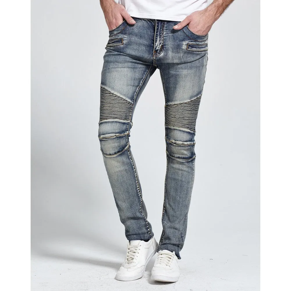 Biker Skinny Stretch Casual Jeans