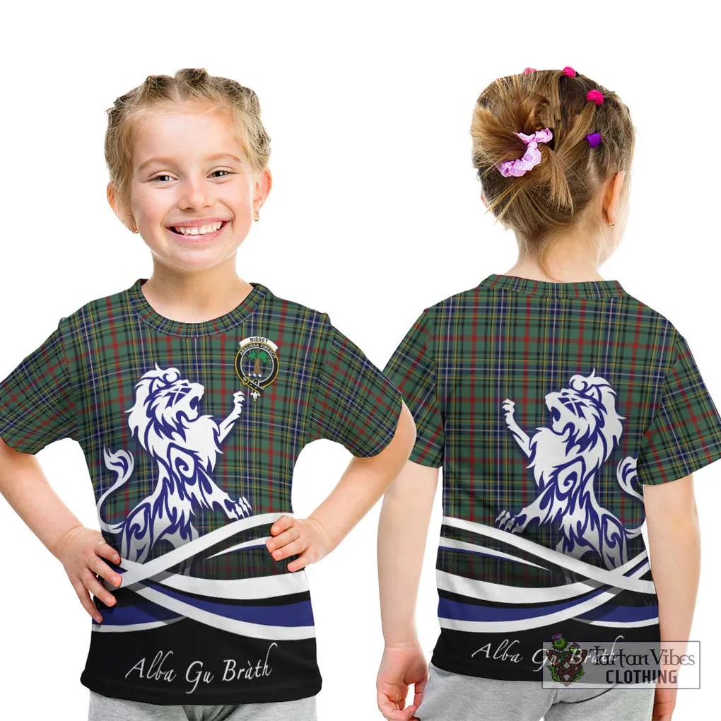 Bisset Tartan Kid T-Shirt with Alba Gu Brath Regal Lion Emblem