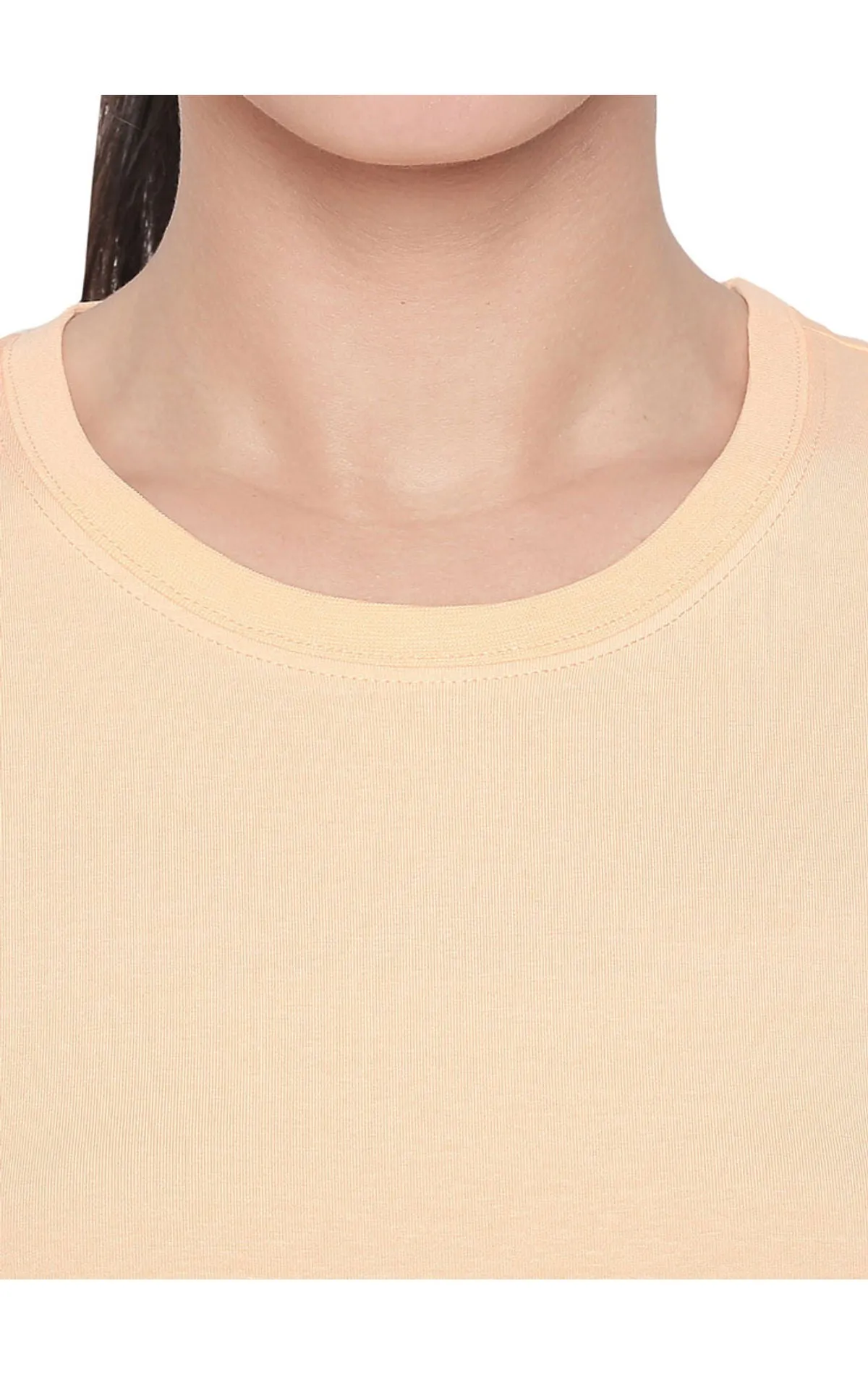 Bodyactive Women Skin Round Neck Tee-TS19-SKIN