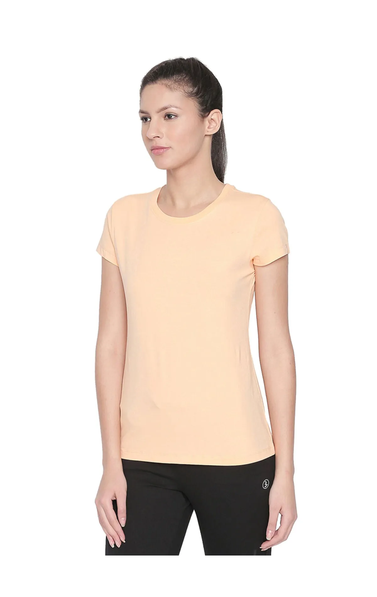 Bodyactive Women Skin Round Neck Tee-TS19-SKIN