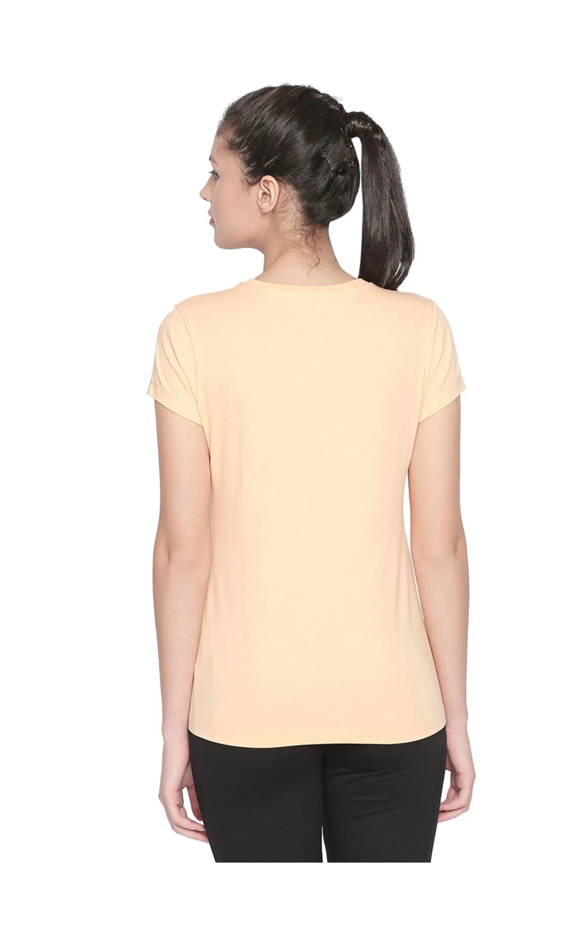 Bodyactive Women Skin Round Neck Tee-TS19-SKIN