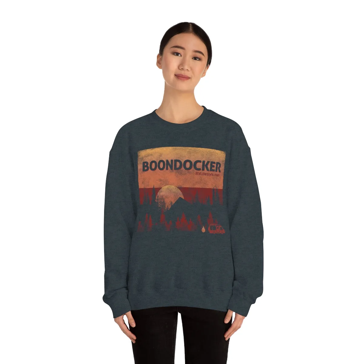 Boondocker Unisex Heavy Blend™ Crewneck Sweatshirt - Black, forest Green, Dark Heather, Navy