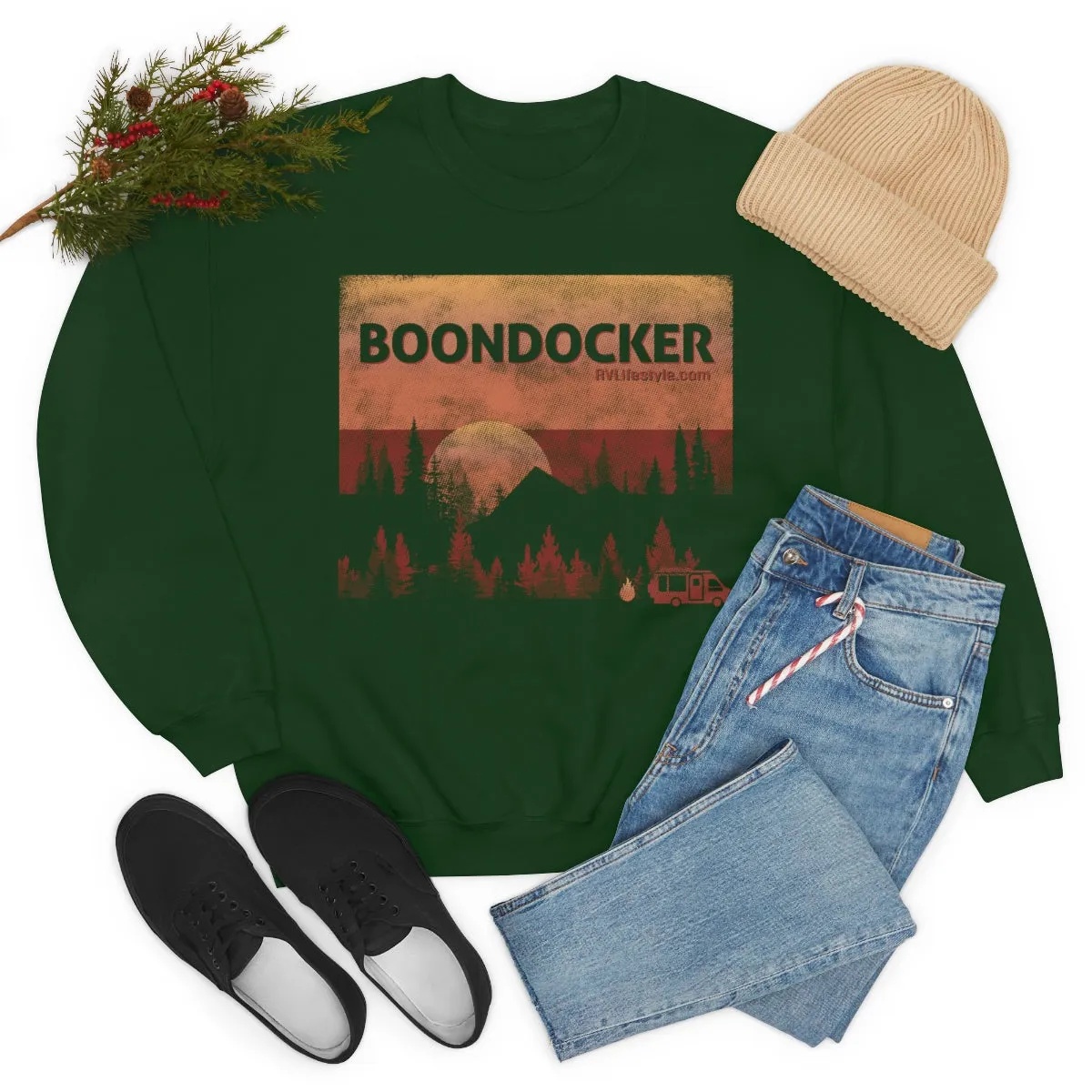 Boondocker Unisex Heavy Blend™ Crewneck Sweatshirt - Black, forest Green, Dark Heather, Navy