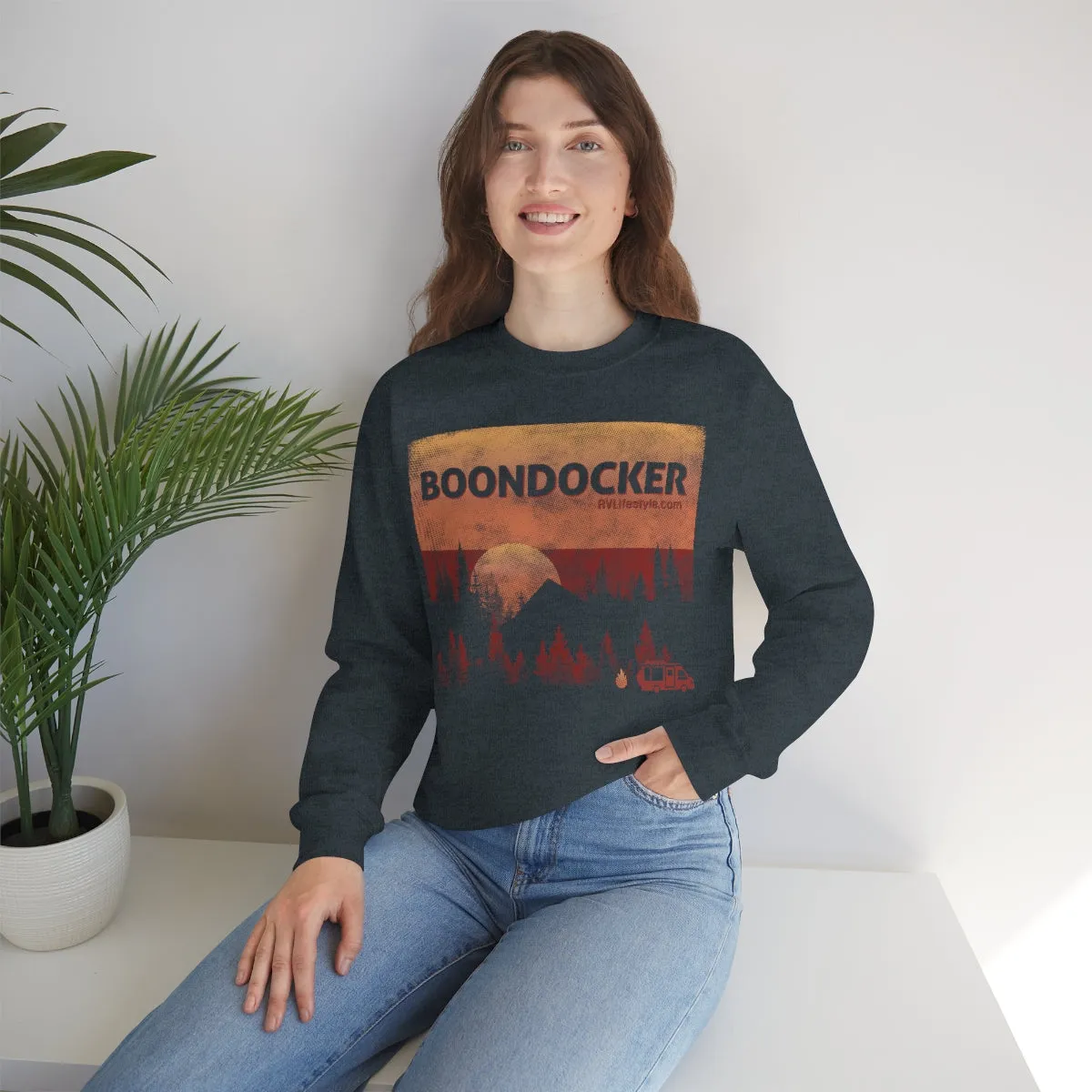 Boondocker Unisex Heavy Blend™ Crewneck Sweatshirt - Black, forest Green, Dark Heather, Navy