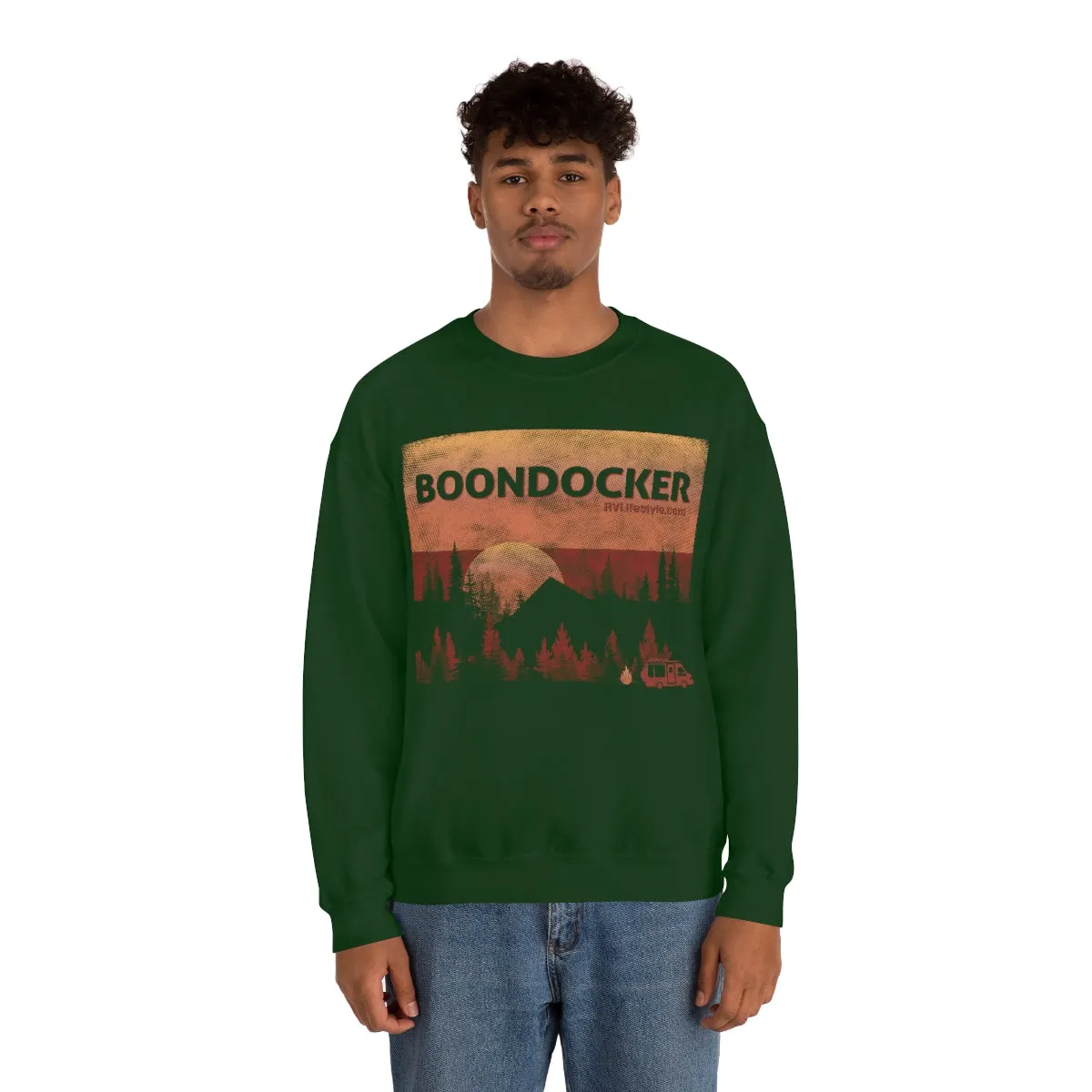 Boondocker Unisex Heavy Blend™ Crewneck Sweatshirt - Black, forest Green, Dark Heather, Navy