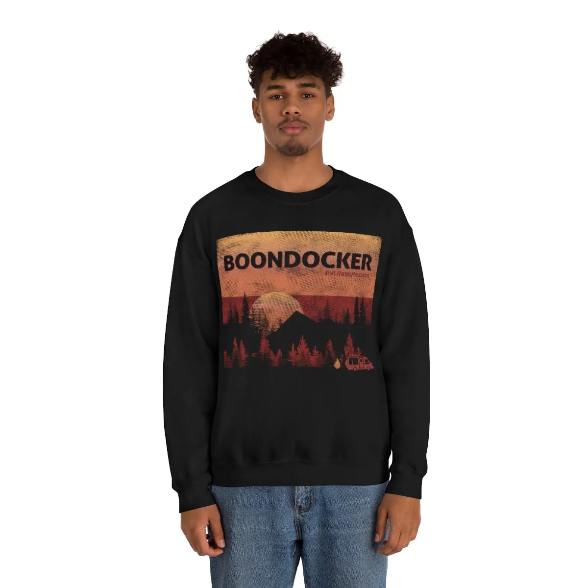 Boondocker Unisex Heavy Blend™ Crewneck Sweatshirt - Black, forest Green, Dark Heather, Navy