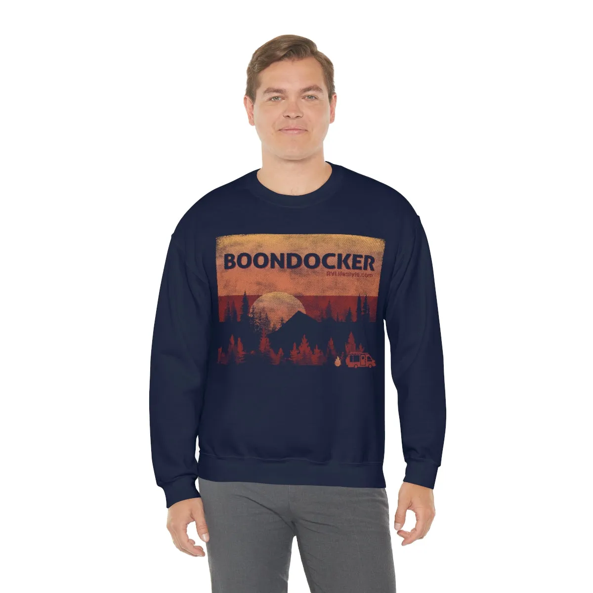 Boondocker Unisex Heavy Blend™ Crewneck Sweatshirt - Black, forest Green, Dark Heather, Navy