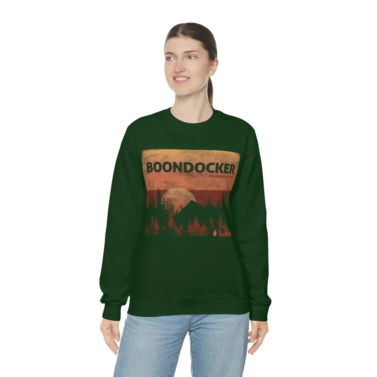 Boondocker Unisex Heavy Blend™ Crewneck Sweatshirt - Black, forest Green, Dark Heather, Navy