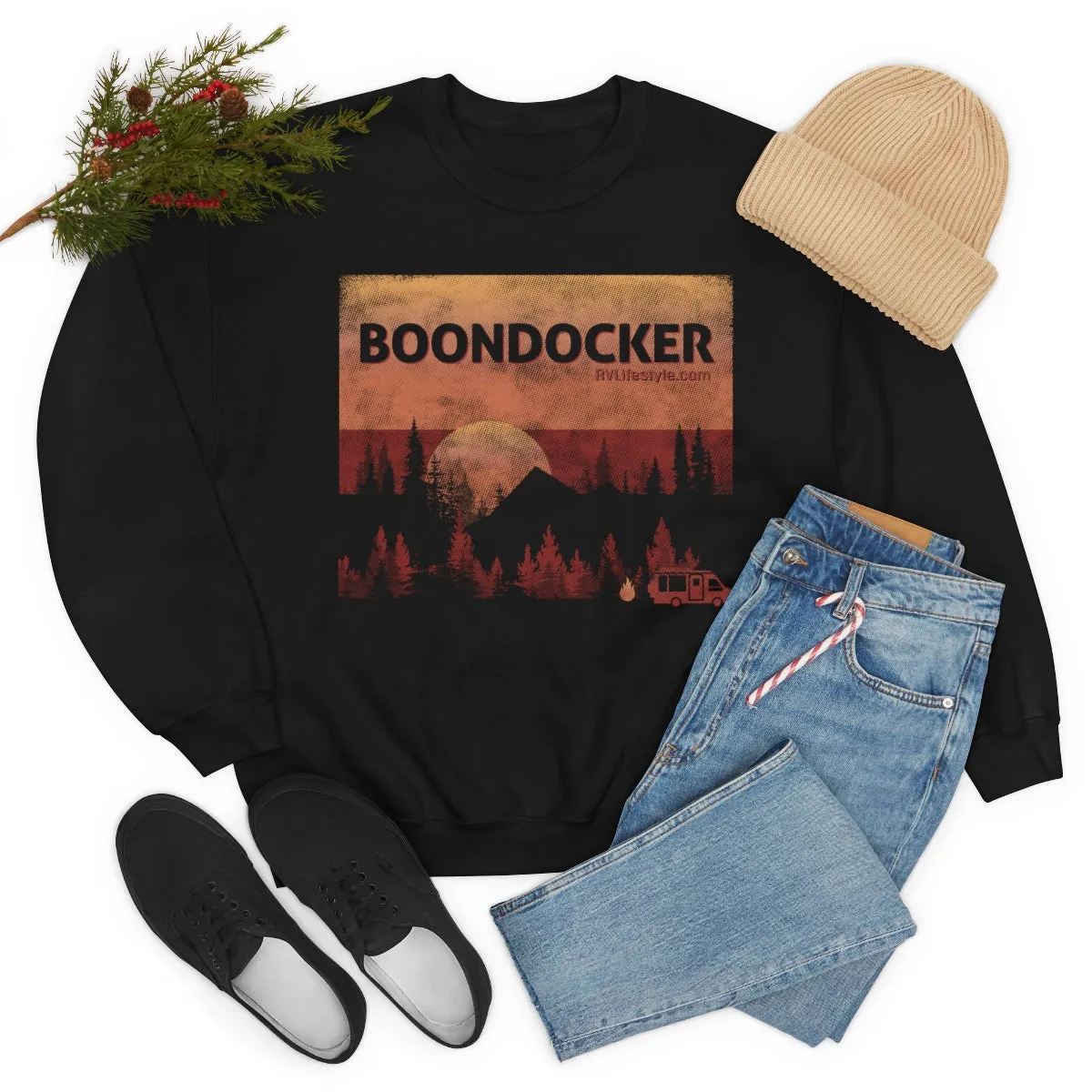 Boondocker Unisex Heavy Blend™ Crewneck Sweatshirt - Black, forest Green, Dark Heather, Navy