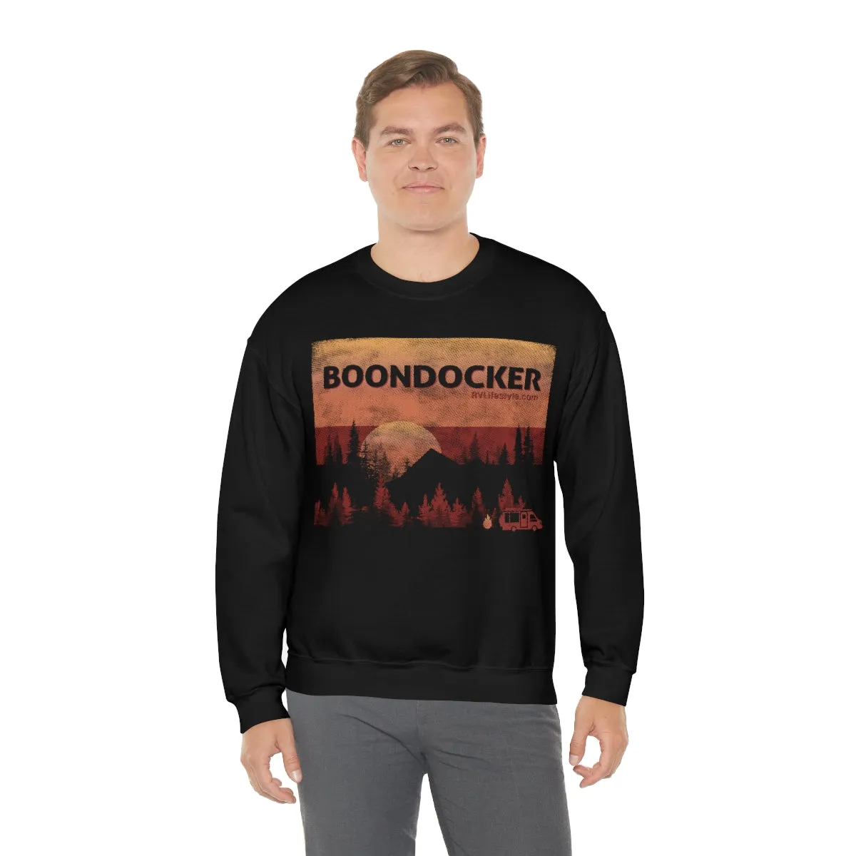 Boondocker Unisex Heavy Blend™ Crewneck Sweatshirt - Black, forest Green, Dark Heather, Navy