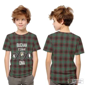 Buchan Ancient Tartan Kid T-Shirt with Family Crest DNA In Me Style