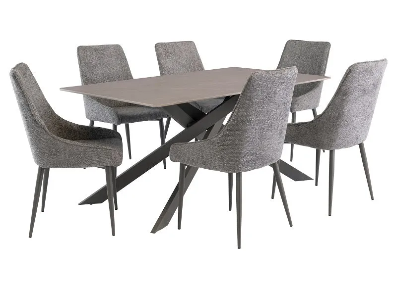 Camilla Matt Grey Dining Tables(Grey Leg)