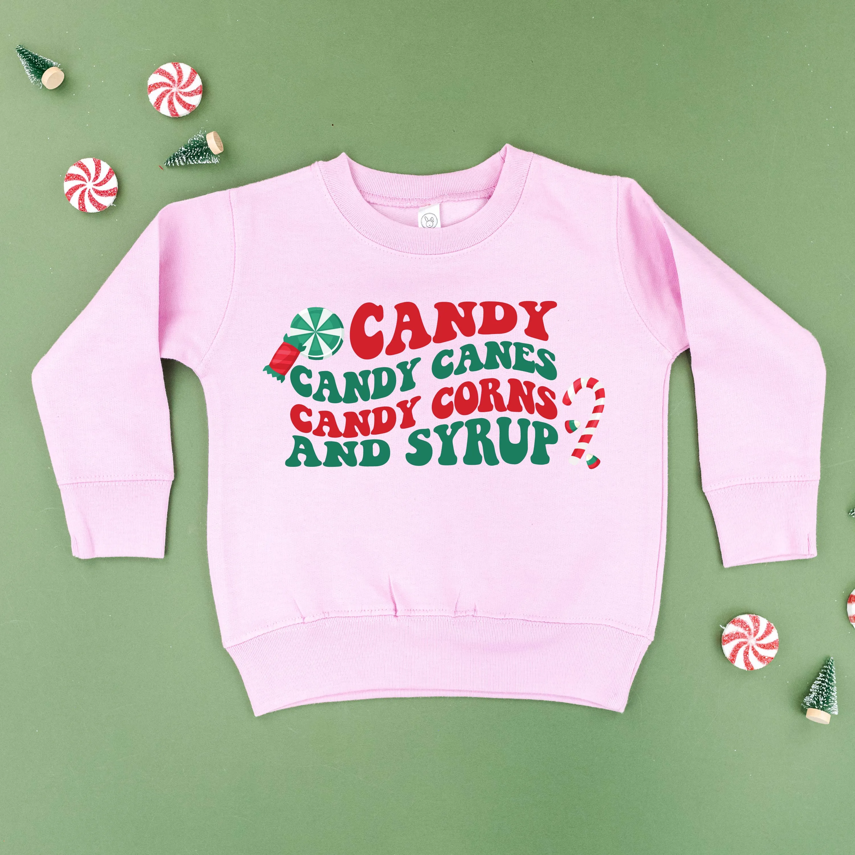 Candy, Candy Canes, Candy Corns And Syrup - Child Sweater