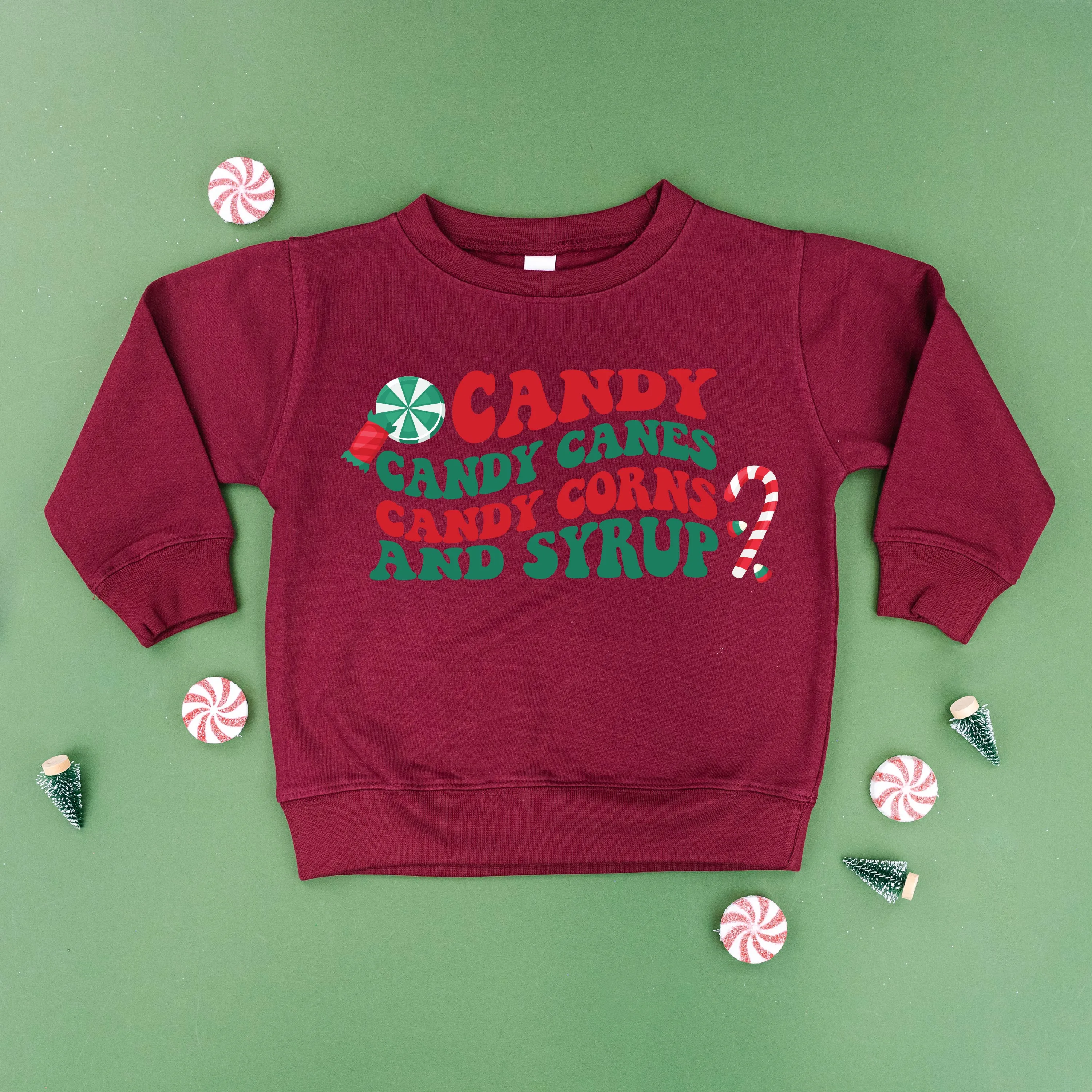 Candy, Candy Canes, Candy Corns And Syrup - Child Sweater