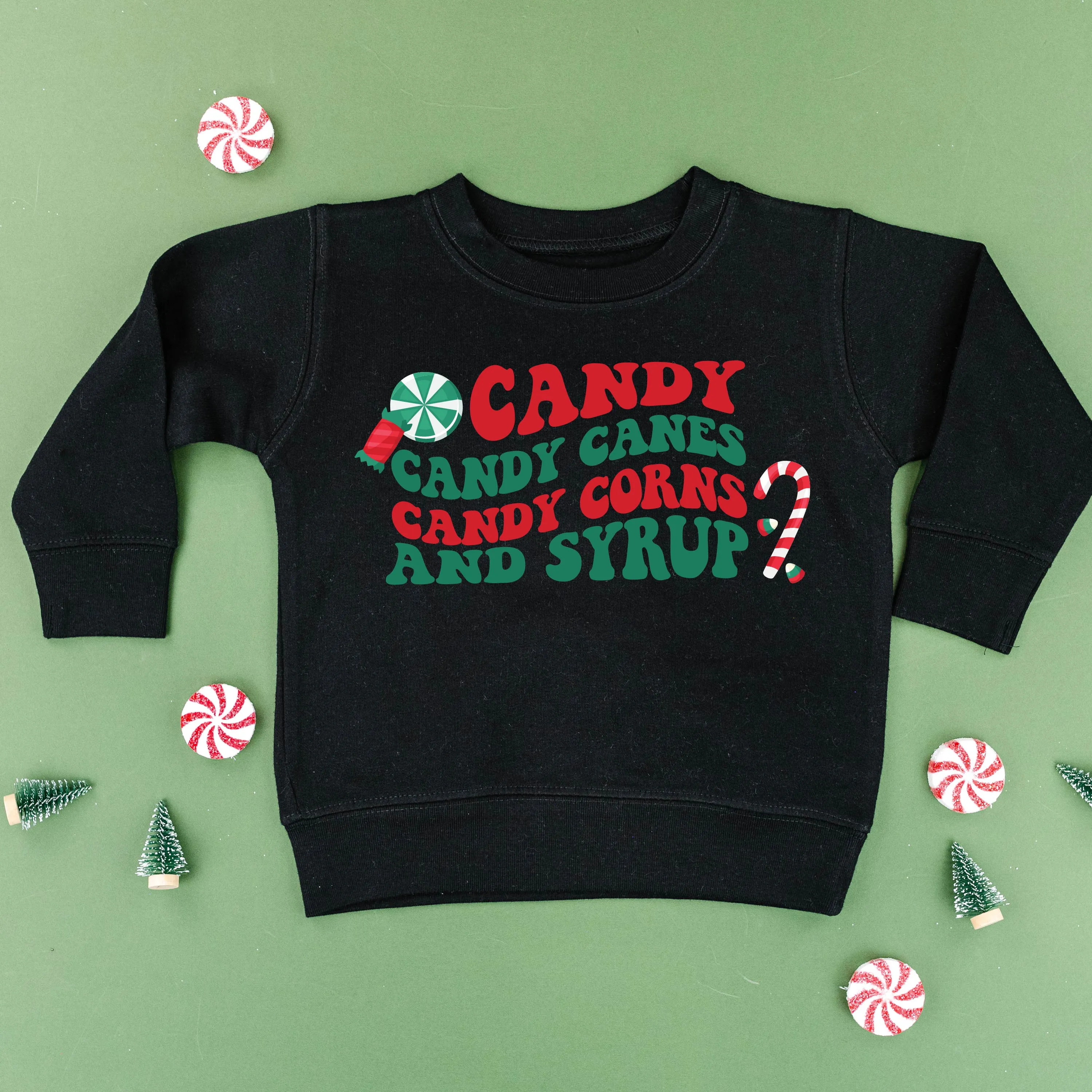 Candy, Candy Canes, Candy Corns And Syrup - Child Sweater