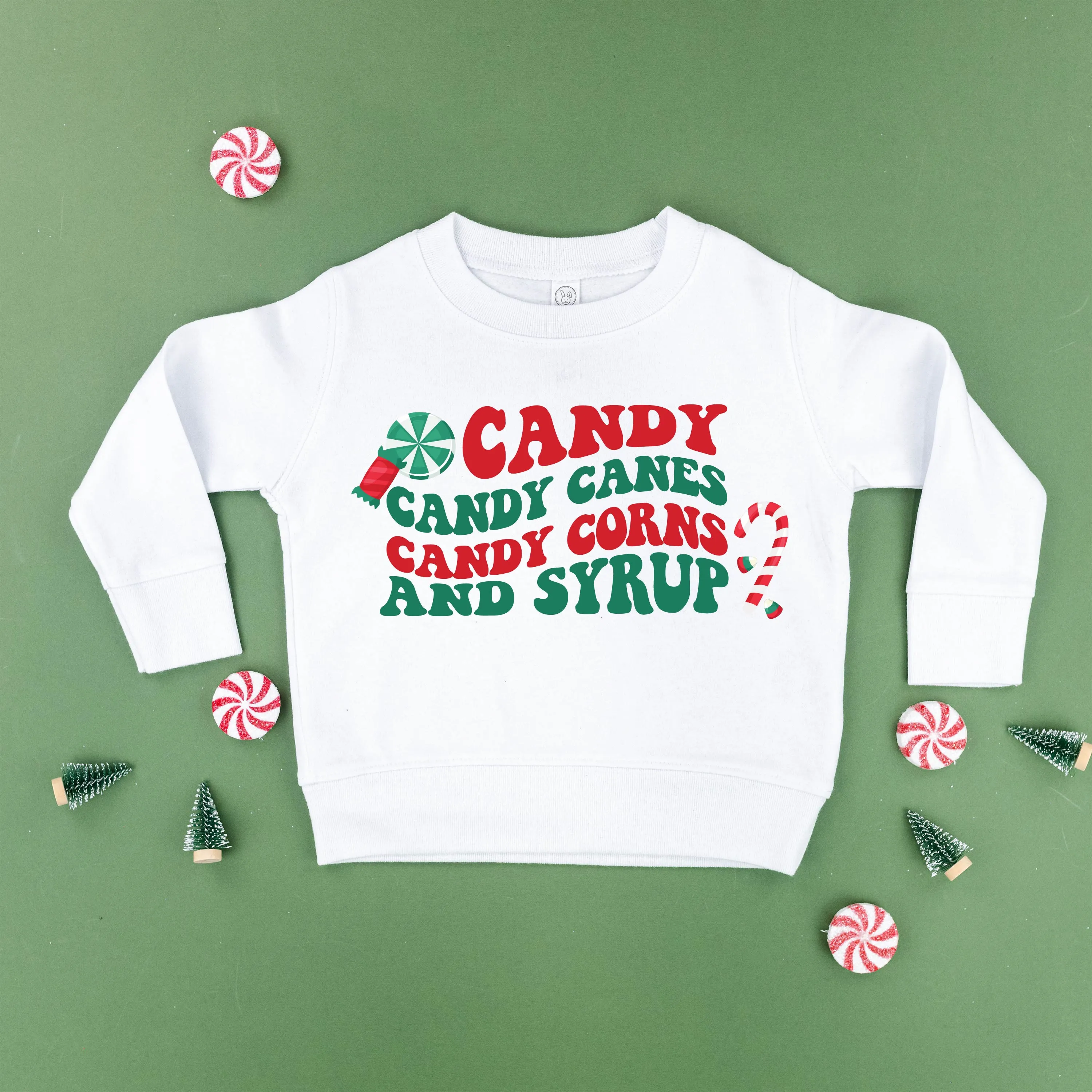 Candy, Candy Canes, Candy Corns And Syrup - Child Sweater