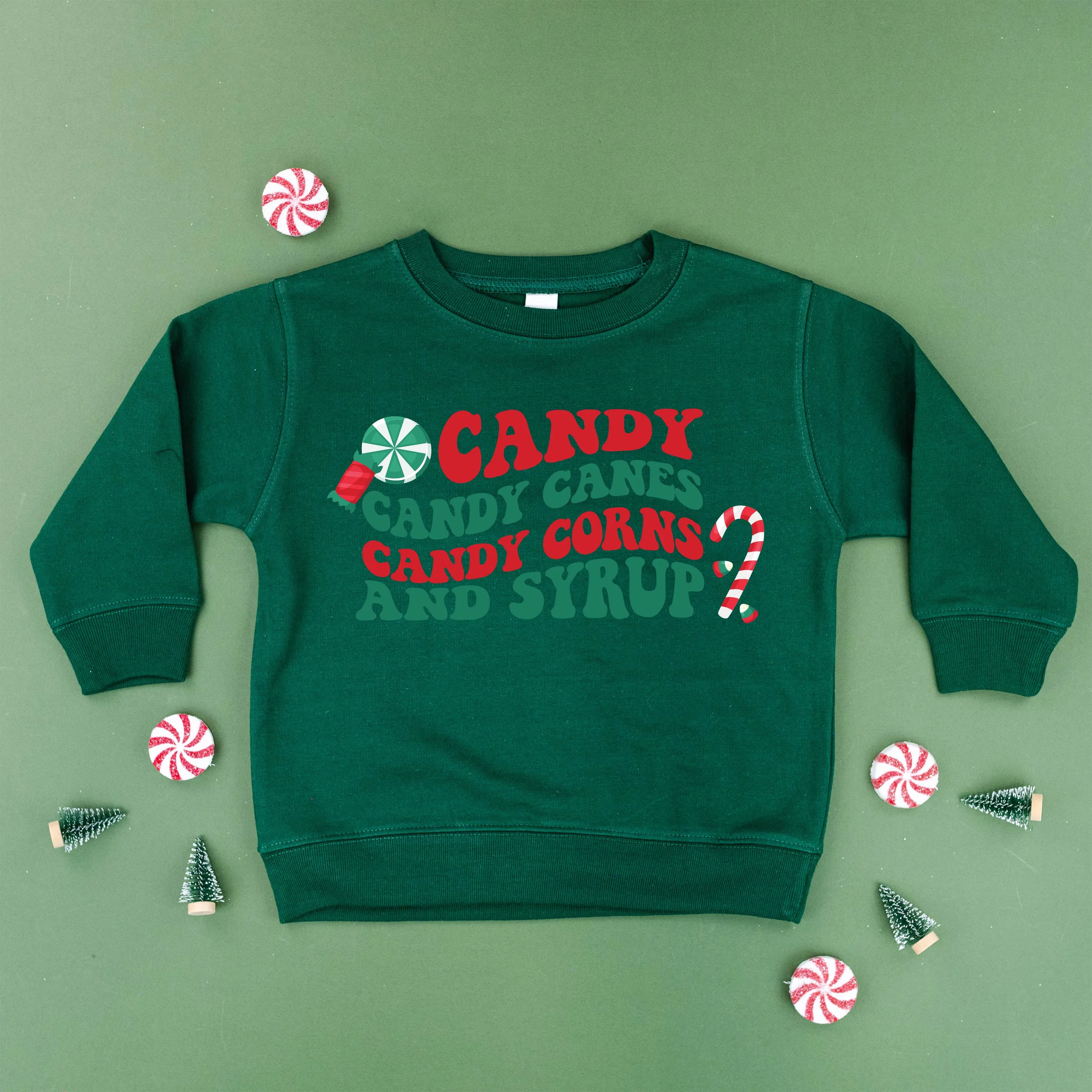 Candy, Candy Canes, Candy Corns And Syrup - Child Sweater