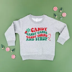 Candy, Candy Canes, Candy Corns And Syrup - Child Sweater