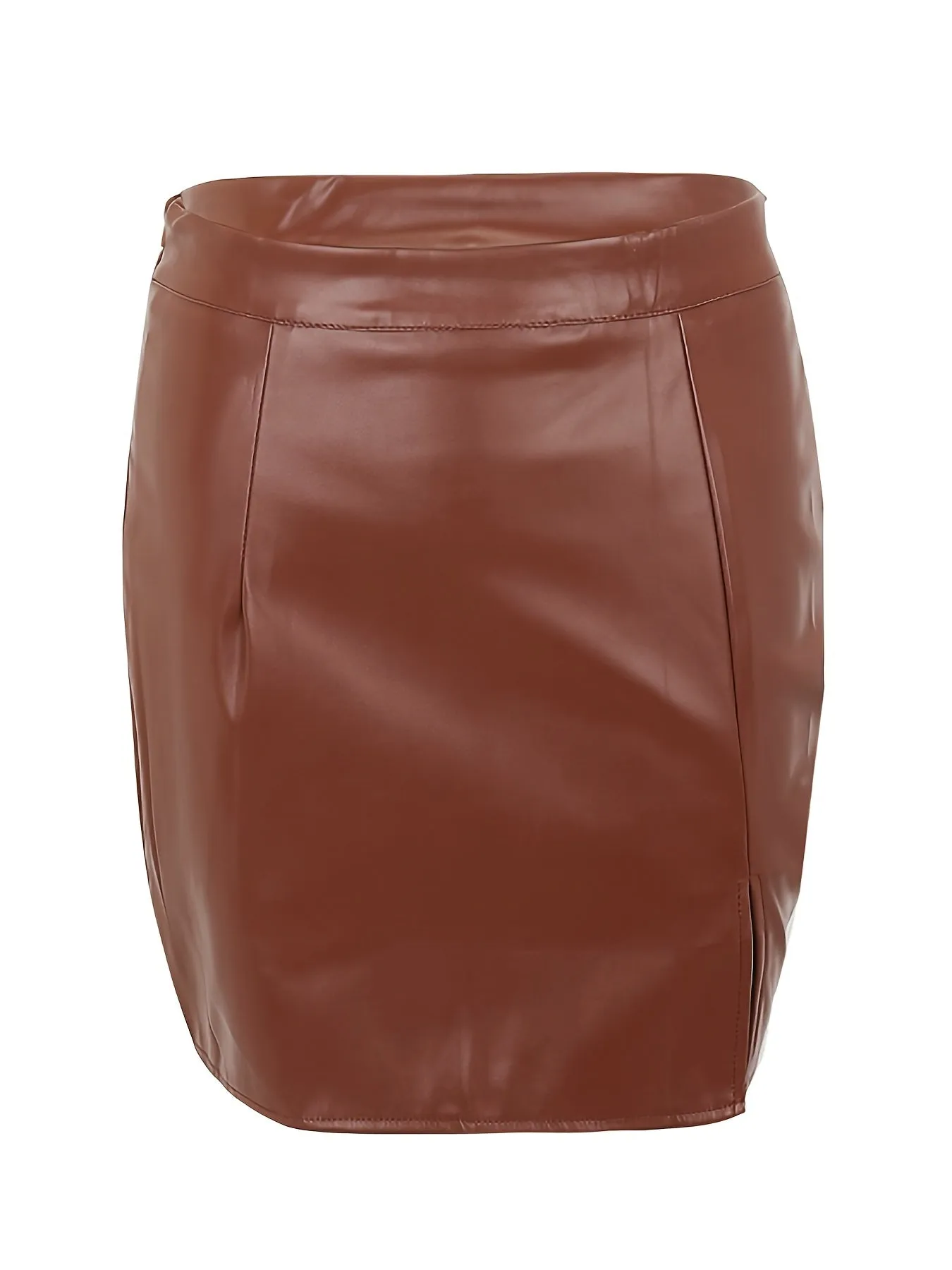 Casual Fur Leather Bodycon PU Fashion Basic High Waist Mini Skirts