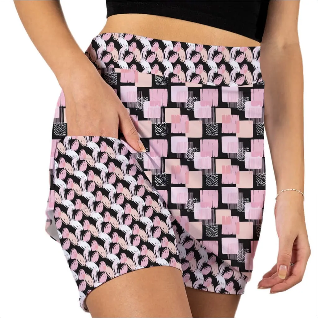 CHECKED OUT PINK SKORT