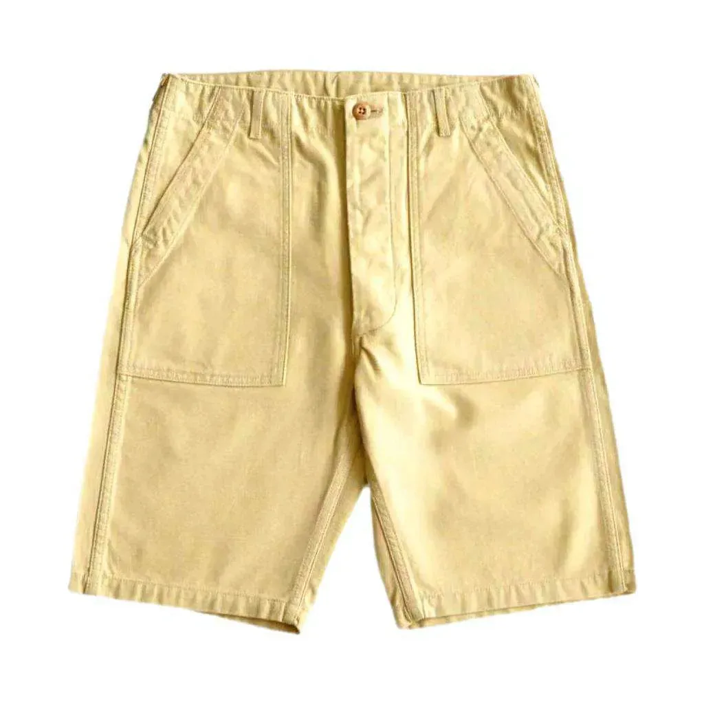 Color denim shorts
 for men