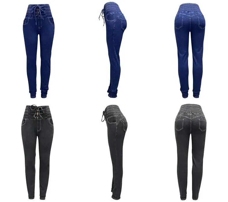 Drawstring Slim fit Skinny Jeans