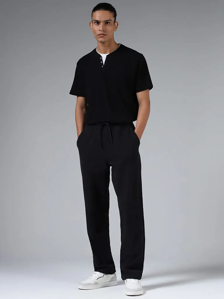 ETA Black Slim-Fit Mid-Rise Chinos