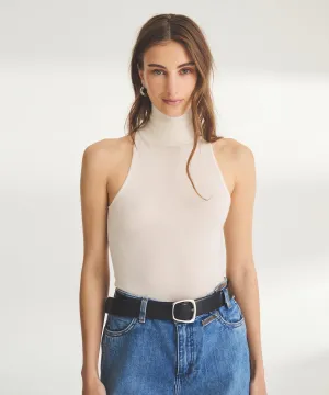 Fancy Cashmere Sleeveless Turtleneck