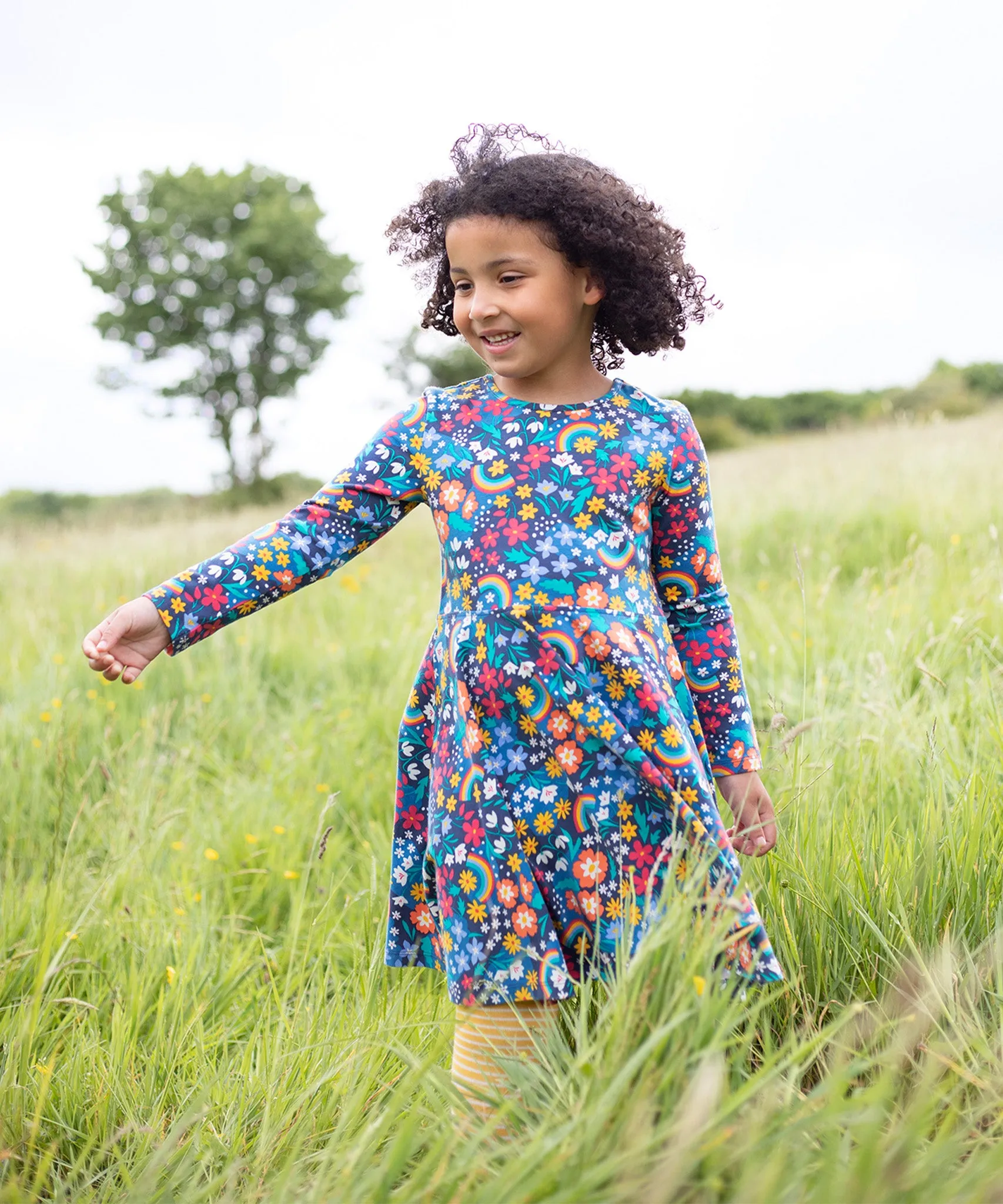 Frugi Sofia Skater Dress - Winter Hedgerow