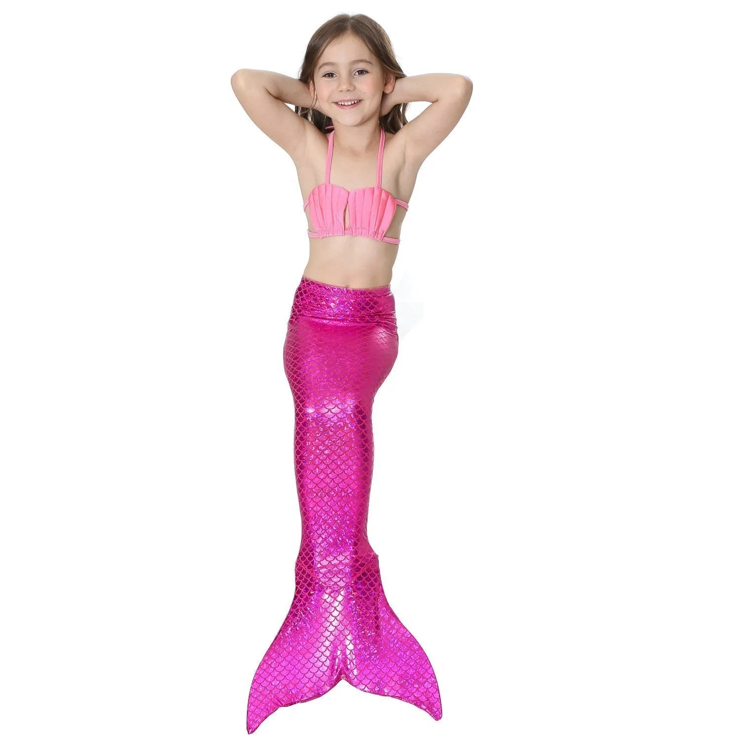 Girls Kids Mermaid Tail Swimwear Bikini Set Swimsuit Swimming Costume