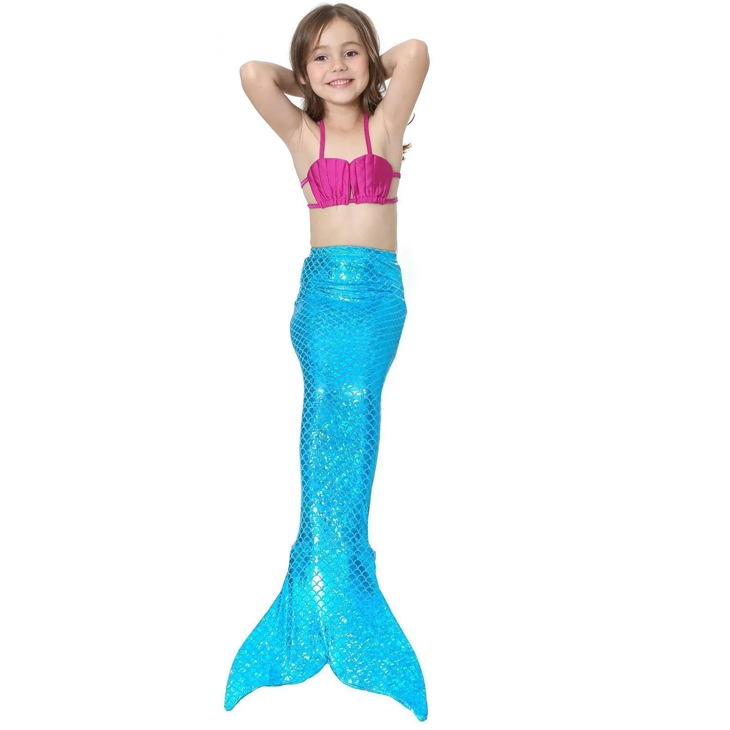 Girls Kids Mermaid Tail Swimwear Bikini Set Swimsuit Swimming Costume