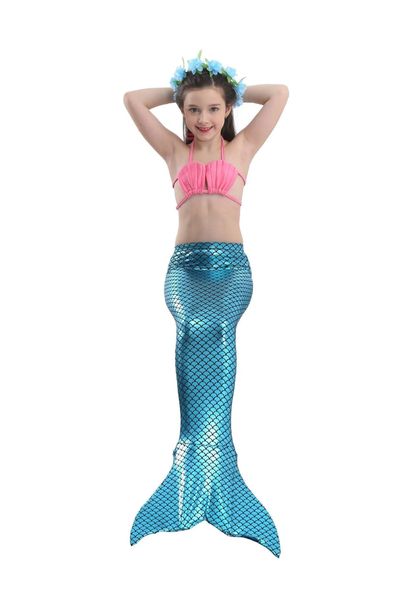 Girls Kids Mermaid Tail Swimwear Bikini Set Swimsuit Swimming Costume