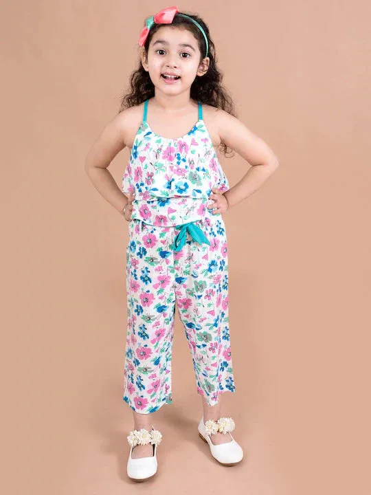 Girls Printed Top With Trousers