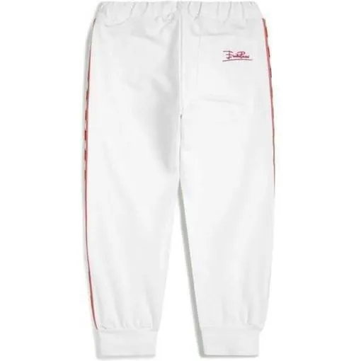 Girls White Tracksuit Bottoms