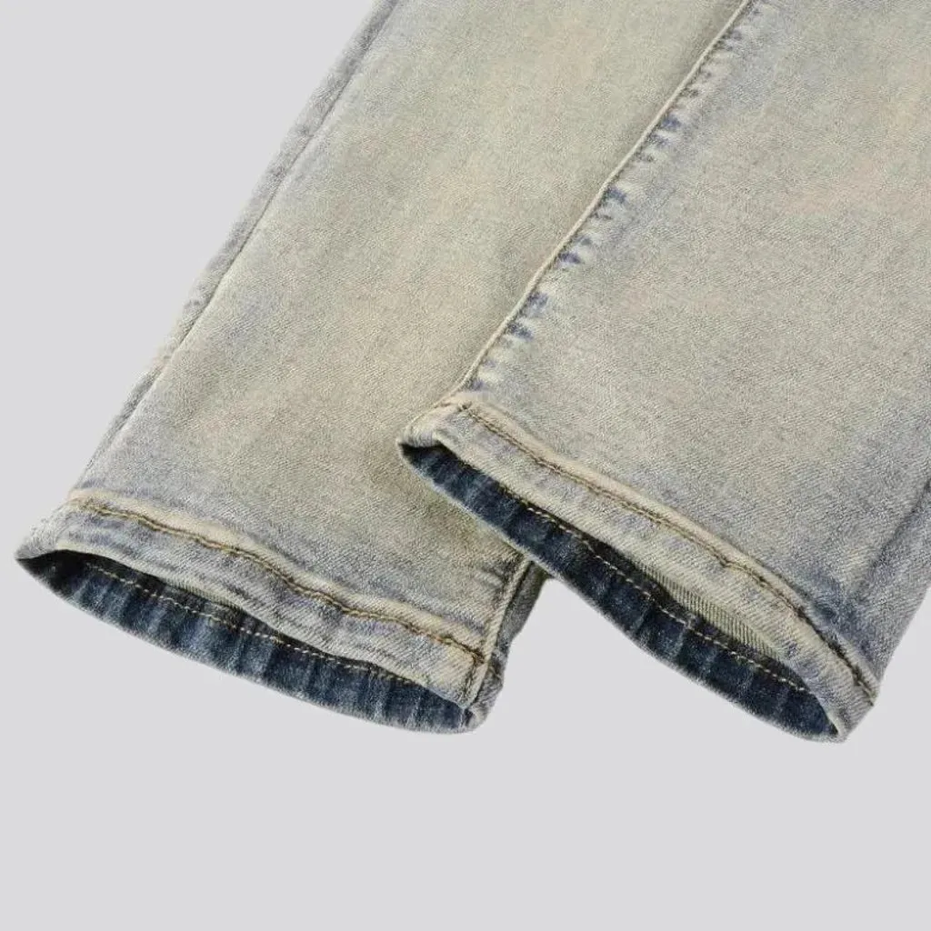 Grunge whiskered jeans
 for men