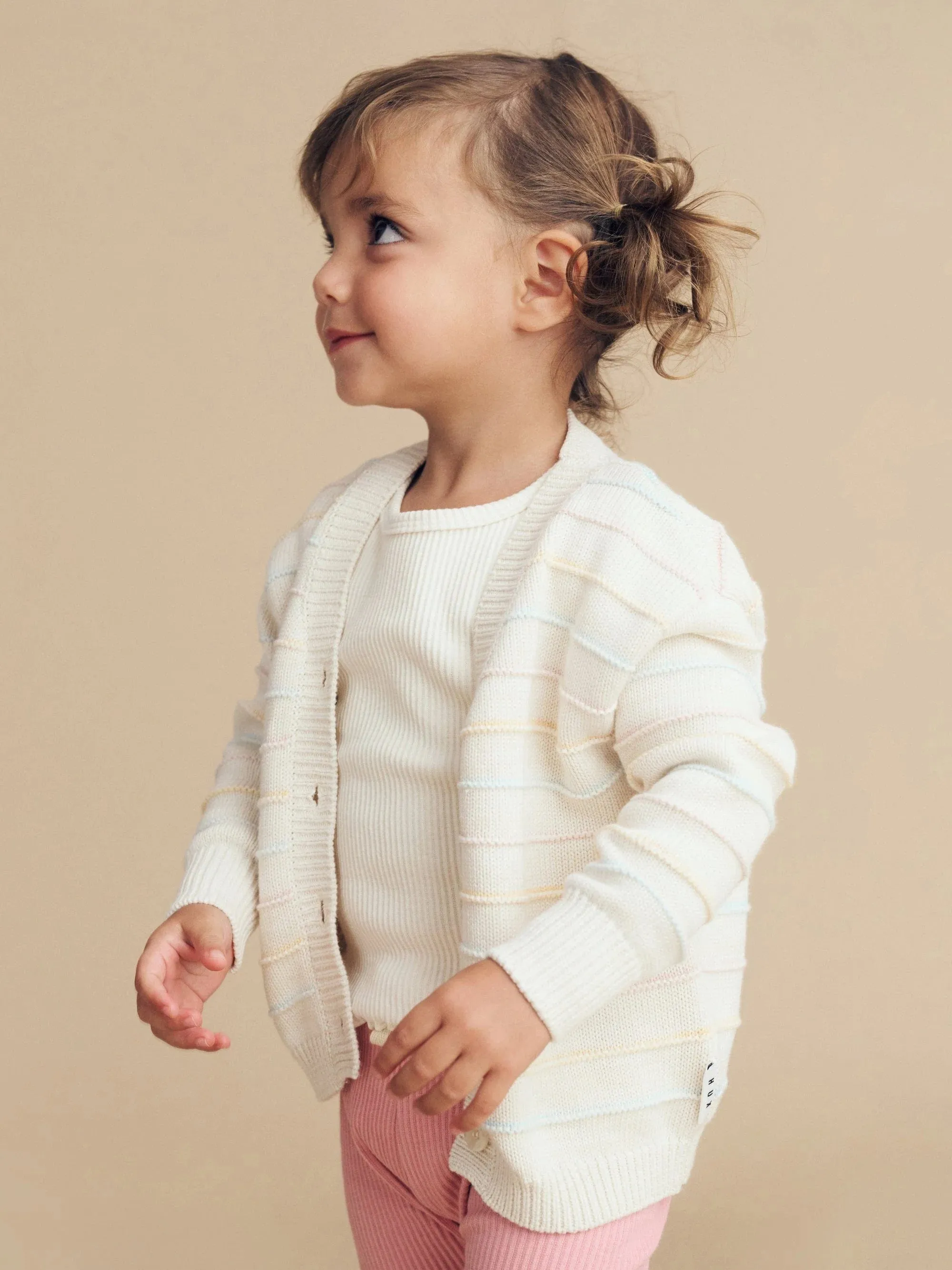 Huxbaby Pastel Stripe Boxy Cardi