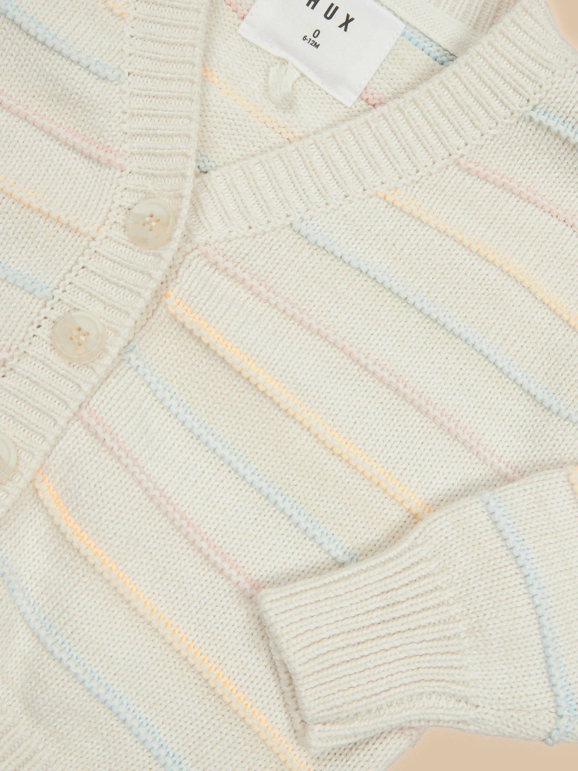 Huxbaby Pastel Stripe Boxy Cardi