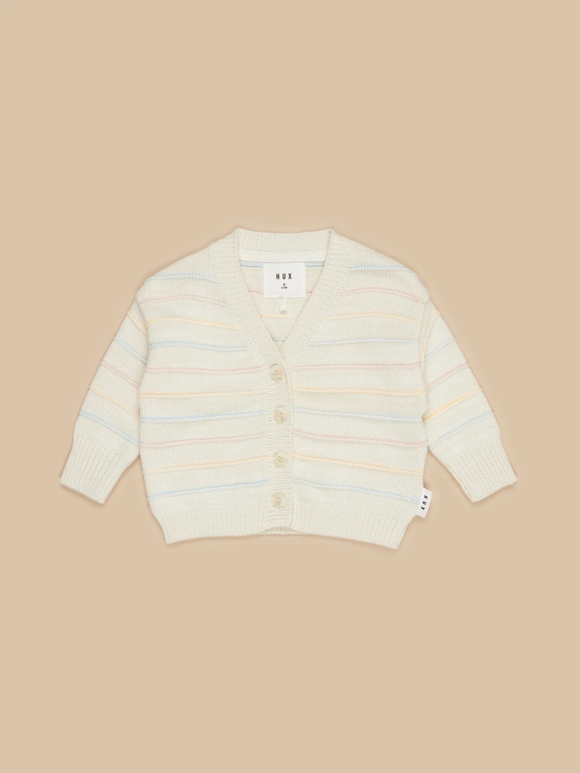 Huxbaby Pastel Stripe Boxy Cardi