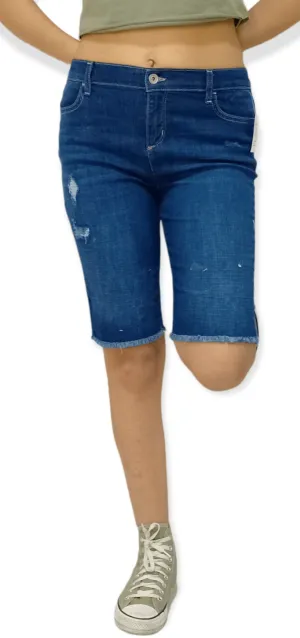 [Kids] Girls Short - Place - Dark Blue long Jeans