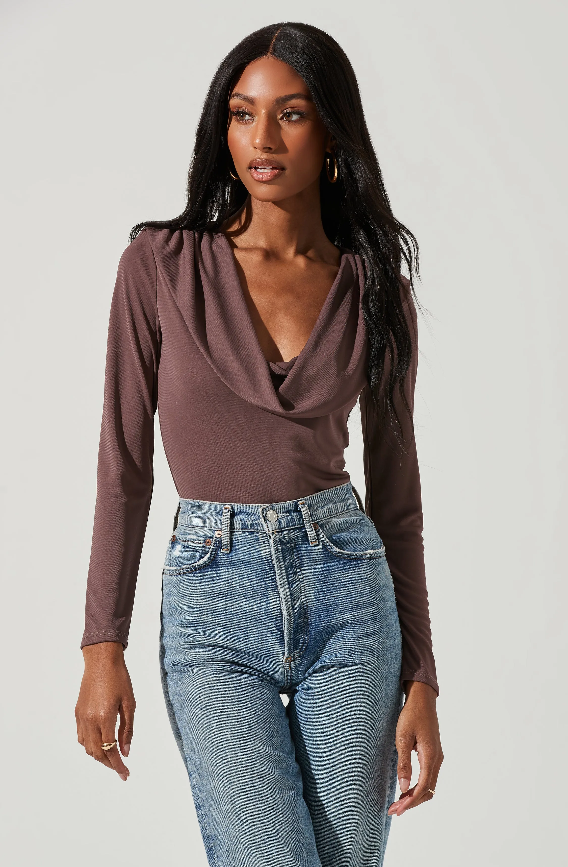 Kimberly Cowl Neck Long Sleeve Bodysuit