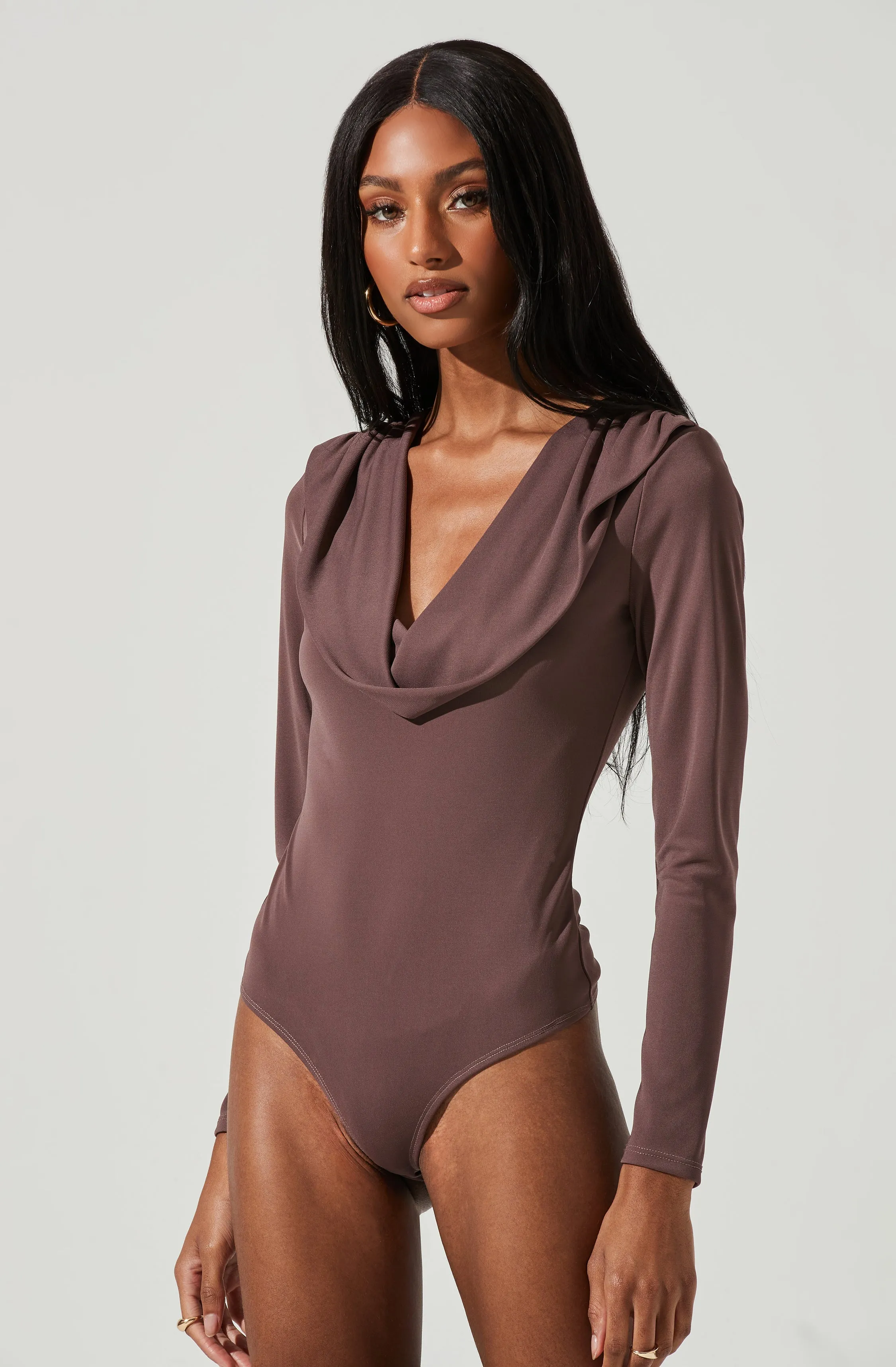 Kimberly Cowl Neck Long Sleeve Bodysuit