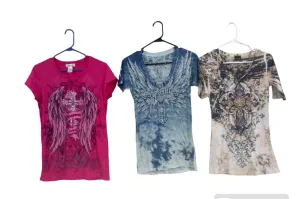 Ladies affliction style t-shirts - 10 pcs - 9/8/24