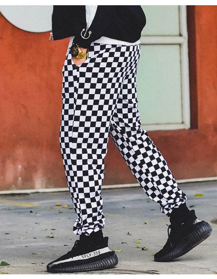 Lightweight Checkered Joggers